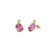 ted baker michelle: crystal cluster gold tone stud earrings