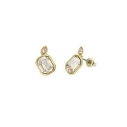 ted baker michelle: crystal cluster gold tone stud earrings