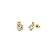 ted baker milani: mini crystal cluster gold tone stud earrings