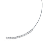 ted baker melrose: crystal adjustable silver tone tennis necklace