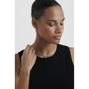 ted baker melrose: crystal adjustable silver tone tennis necklace