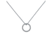 ted baker heri: crystal hoop silver tone pendant necklace