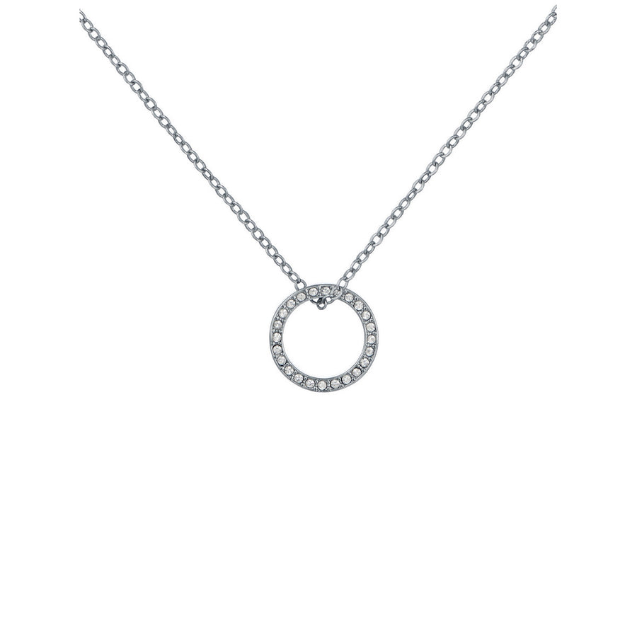 ted baker heri: crystal hoop silver tone pendant necklace