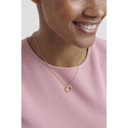 ted baker heri: crystal hoop gold tone pendant necklace