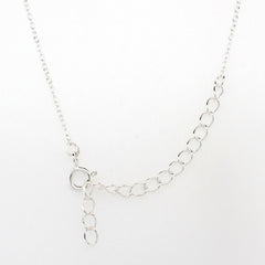silver medium pearl slider�necklace adjustable  37.5 - 42.5 cm�