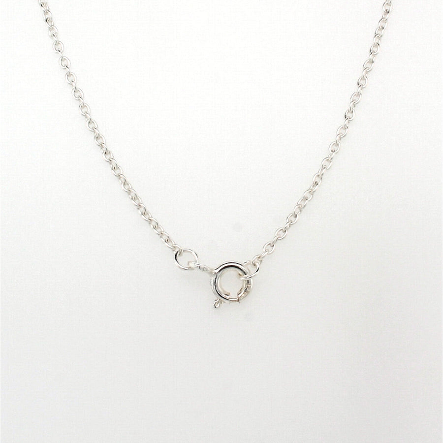 silver small pearl�curved bar necklace on a 45cm chain  a