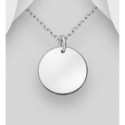 silver rectangle dog tag pendant 325x10mm�on 40cm chain   a