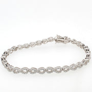 silver cz infinity bracelet