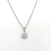 silver cz pendant 3mm