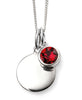 July Birth Stone Sterling Silver Disc & Chain
